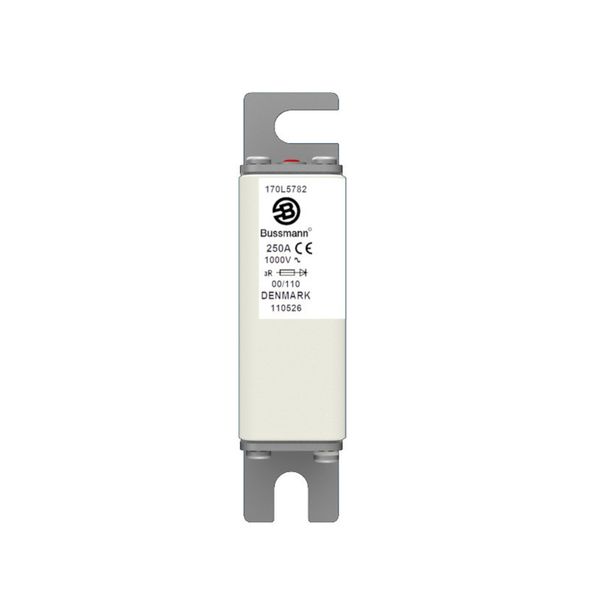 Fuse-link, high speed, 250 A, AC 1000 V, Size 00, 30 x 67 x 128 mm, aR, IEC, type T indicator image 14