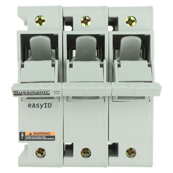 Fuse-holder, low voltage, 30 A, AC 600 V, DC 600 V, UL Class J, 98 x 72 x 117 mm, 3P, UL, CSA image 28