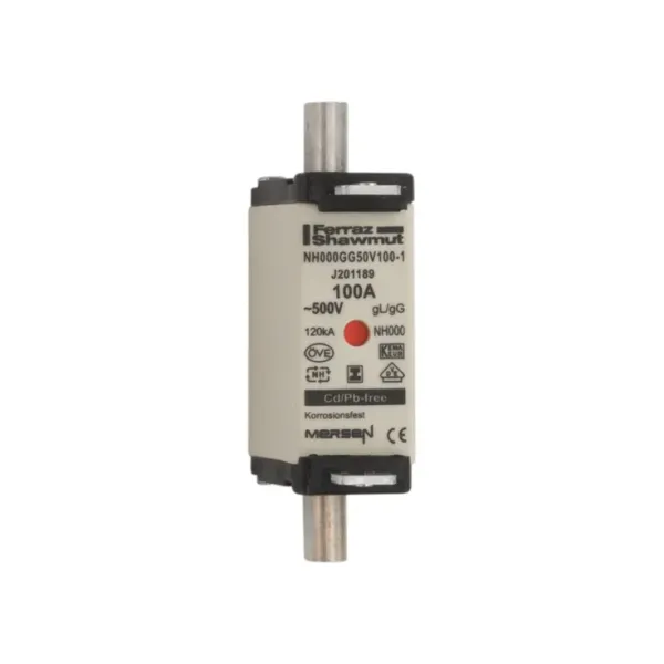 Fuse-link NH000 gG 500VAC 100A isolated tags Double indicator image 2