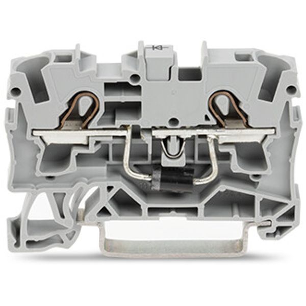 Component terminal block 2-conductor with diode 1N5408 gray image 2