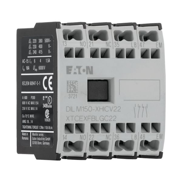 Auxiliary contact module, 4 pole, Ith= 16 A, 1 N/O, 1 N/OE, 1 NC, 1 NCL, Front fixing, Spring-loaded terminals, DILMC40 - DILMC150 image 10