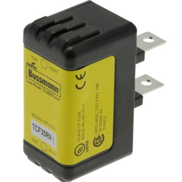 Fuse-link, low voltage, 35 A, AC 600 V, DC 300 V, 26 x 29 x 55 mm, CF, J, 1P, UL, CSA, time-delay, non-indicating image 2