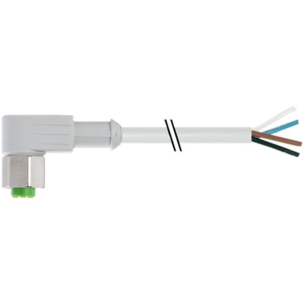 M12 female 90° A-cod. with cable F&B PVC 4x0.34 gy UL/CSA 70m image 1