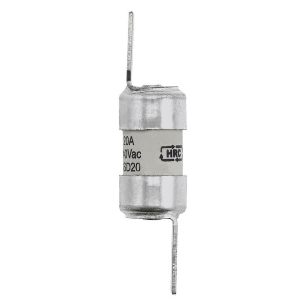 Fuse-link, LV, 20 A, AC 240 V, BS88/E1, 12 x 47 mm, gL/gG, BS image 22