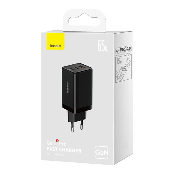 Wall Charger GaN5 Pro 140W USB + 2xUSB-C QC4+ PD3.1 with USB-C 1m Cable, Black image 10