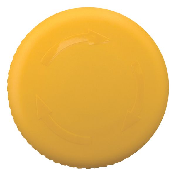 HALT/STOP-Button, RMQ-Titan, Mushroom-shaped, 38 mm, Non-illuminated, Turn-to-release function, yellow, yellow, RAL 9005 image 10