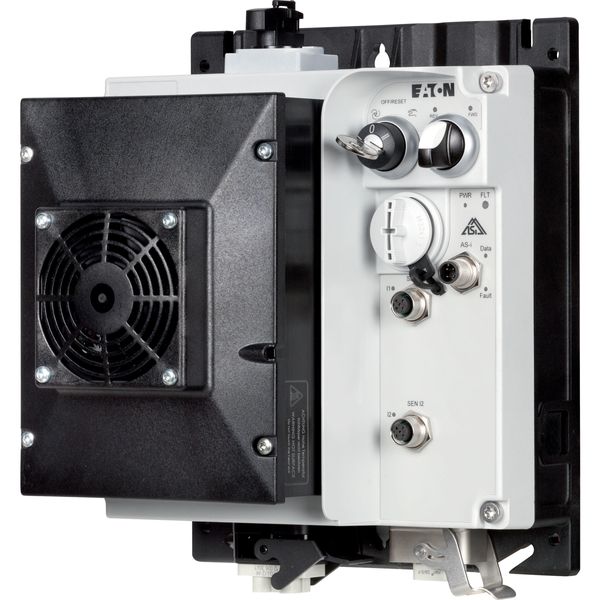 Speed controllers, 8.5 A, 4 kW, Sensor input 4, 400/480 V AC, AS-Interface®, S-7.4 for 31 modules, HAN Q4/2, with manual override switch, with fan image 18