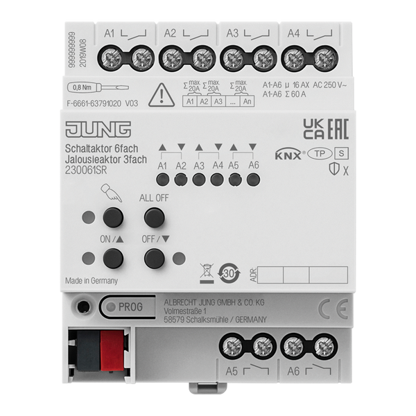 Switch unit KNX switch/blinds actuat 6/3-g image 3