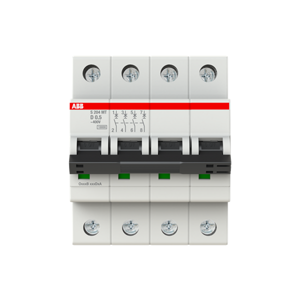 S204MT-D0,5 Miniature Circuit Breakers MCBs - 4P - D - 0.5 A image 5