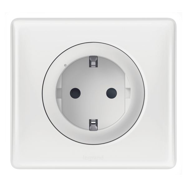 IN WALL CONNECTED POWER OUTLET SCHUKO STANDARD AUTO TERMINALS 16A WHITE image 2