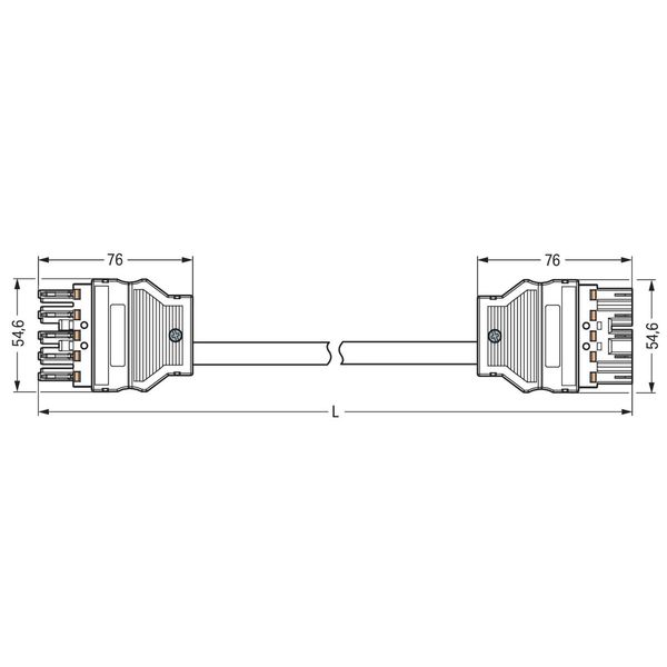 pre-assembled connecting cable Eca Socket/open-ended blue image 3