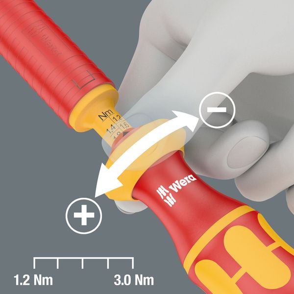 Screwdriver set Kratform Kompakt VDE 15 Torque 1,2-3,0 Nm Wera 05059291001 image 9