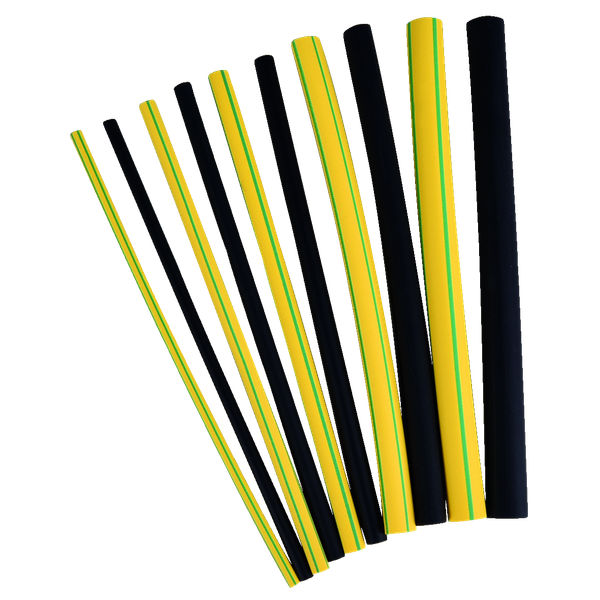 Heat shrink tubing 3:1 yellow/green 12-4; 1.2m image 2