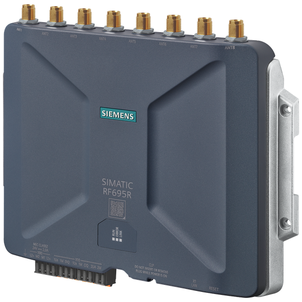 SIMATIC RF600 Reader RF695R ETSI; Ethernet RF45 PoE 8 antennas, 1 DI/DQ, 24 V DC; -25 to +55 °C image 1