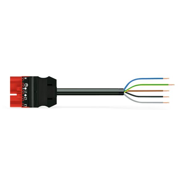 pre-assembled connecting cable;Eca;Plug/open-ended;red image 1