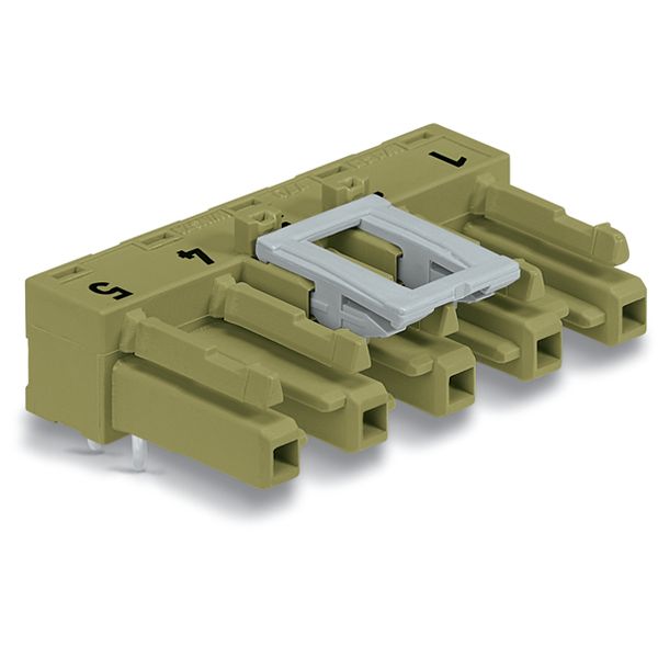 Socket for PCBs angled 5-pole light green image 2