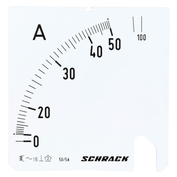 Scale Plate, 96x96mm, 50/100/5A AC image 1