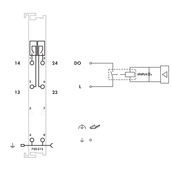 2-channel relay output AC 250 V 2.0 A light gray image 5