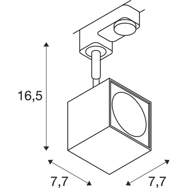 ALTRA DICE Spot, GU10, max. 50W, 3P.-adapter, angular, black image 3