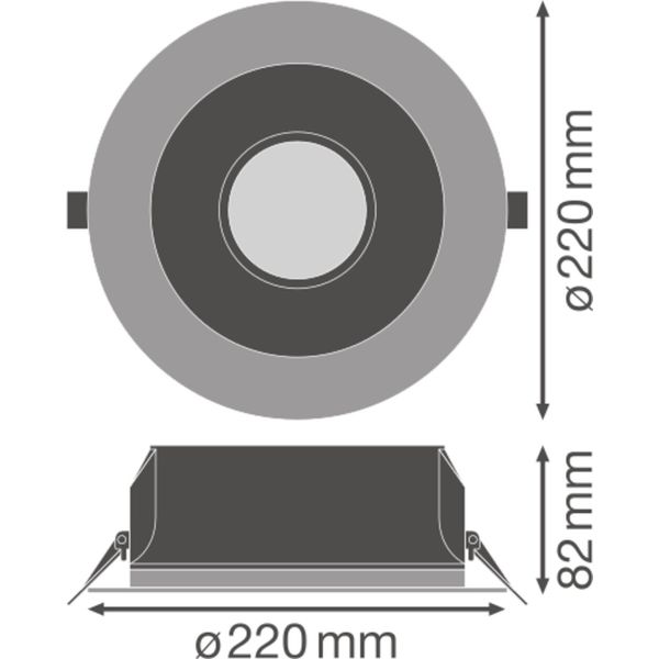 DOWNLIGHT UGR19 ZIGBEE DN195 21 W 840 WT IP54 ZBVR image 12