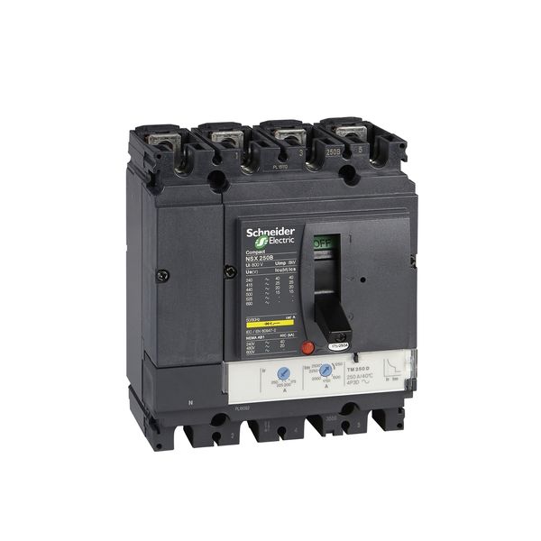 circuit breaker ComPact NSX250N, 50 kA at 415 VAC, TMD trip unit 125 A, 4 poles 3d image 4