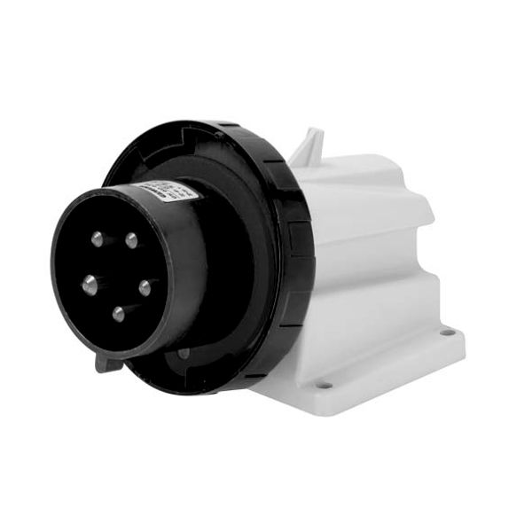 90° ANGLED SURFACE MOUNTING INLET - IP67 - 3P+N+E 32A 480-500V 50/60HZ - BLACK - 7H - SCREW WIRING image 2