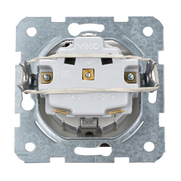 Socket outlet, flap cover, cage clamps, silver image 3