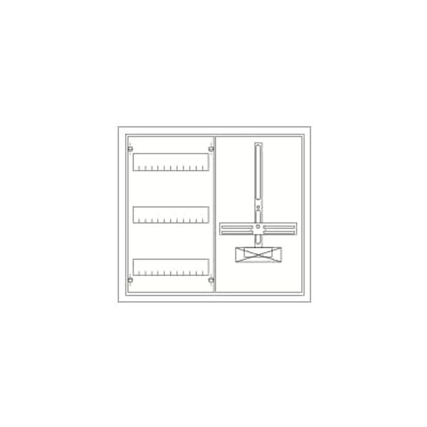 KS2013EX2 ComfortLine B Meter board, Surface mounted/partially recessed mounted, 72 SU, IP44, Field Width: 2, Rows: 3, 500 mm x 550 mm x 215 mm image 1