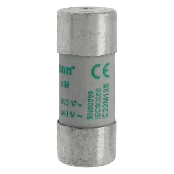 Fuse-link, LV, 12 A, AC 690 V, 22 x 58 mm, aM, IEC, with striker image 14