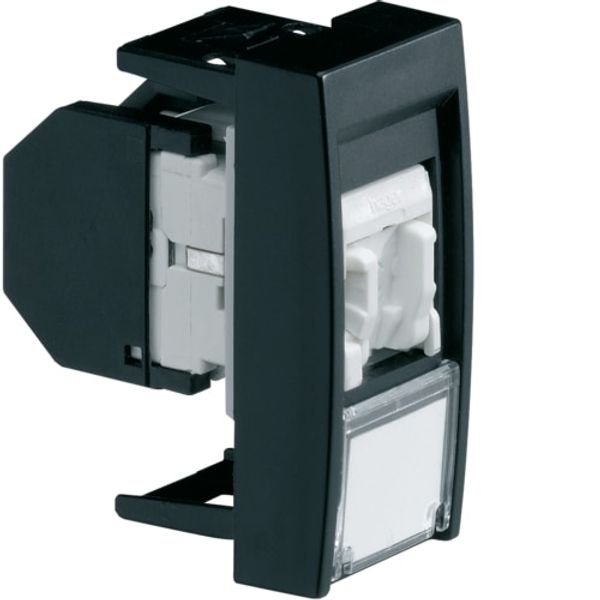 Priza date RJ45 categorie 5e FTP, negru, 1M image 1