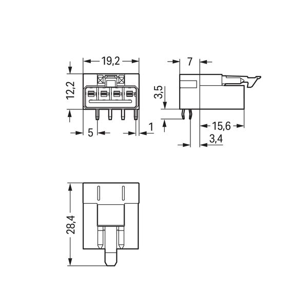 Plug for PCBs angled 4-pole pink image 6