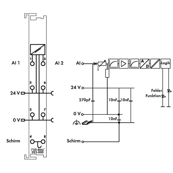 2-channel analog input 4 … 20 mA Single-ended light gray image 4