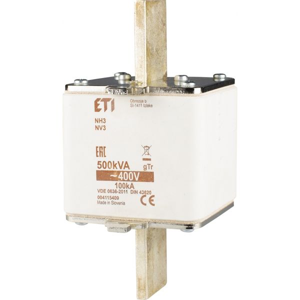 Fuse link, NH3 gTr 722A/400V 500kVA image 1