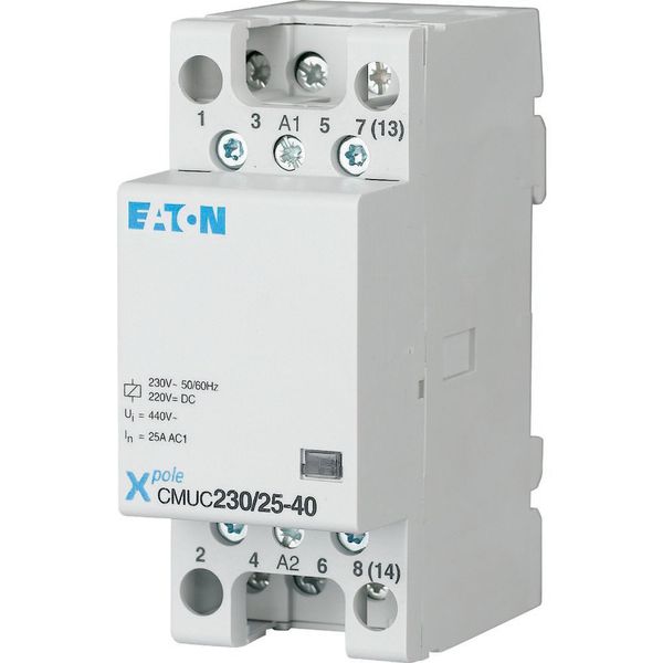 Installation contactor, 230 VAC/DC, 4N/O, 25A image 4