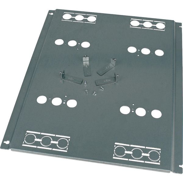 Mounting plate, +mounting kit, for NZM2, vertical, 4p, HxW=400x600mm image 3