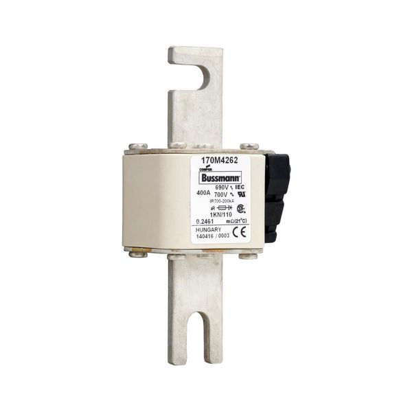 Fuse-link, high speed, 400 A, AC 690 V, DIN 1, 53 x 69 x 138 mm, aR, DIN, IEC, single indicator image 16