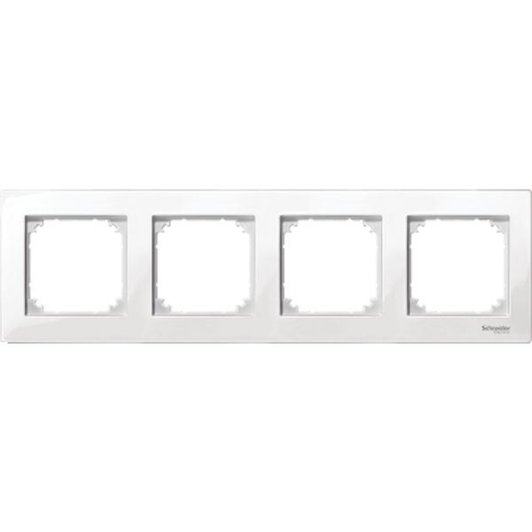 M-PLAN frame, 4-gang, polar white, glossy image 2