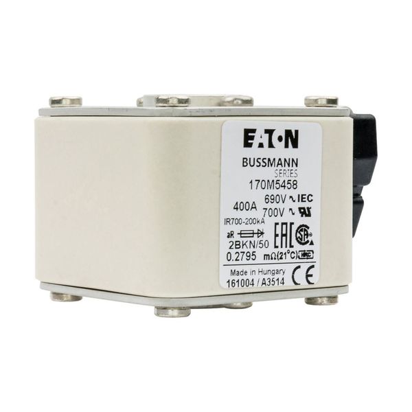 Fuse-link, high speed, 400 A, AC 690 V, size 2, aR, IEC, UL, single indicator image 10