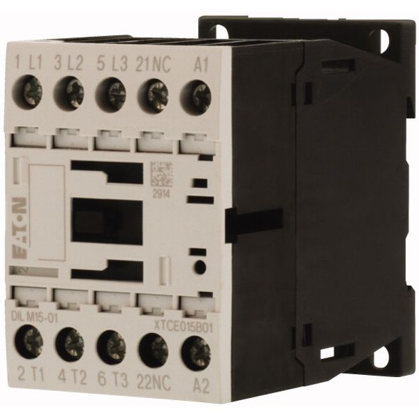 Contactor, 3 pole, 380 V 400 V 7.5 kW, 1 NC, 24 V 60 Hz, AC operation, image 3
