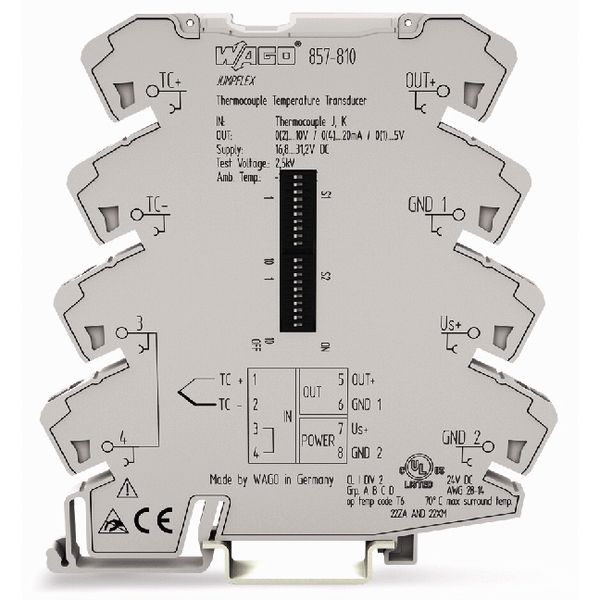 Temperature signal conditioner for thermocouples Current and voltage o image 3