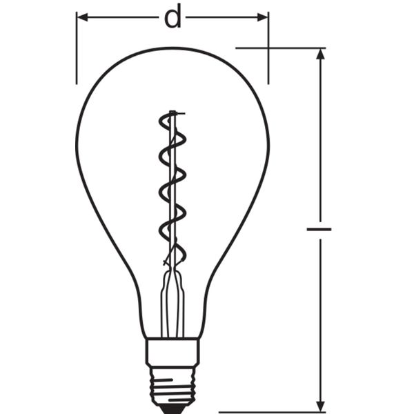 Vintage 1906 LED Big Special Shapes Dimmable 4W 820 Gold E27 image 4