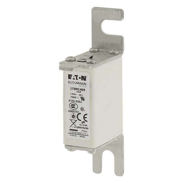 Fuse-link, high speed, 16 A, AC 690 V, DIN 000, 21 x 40 x 100 mm, gR, DIN, IEC, type T indicator image 6