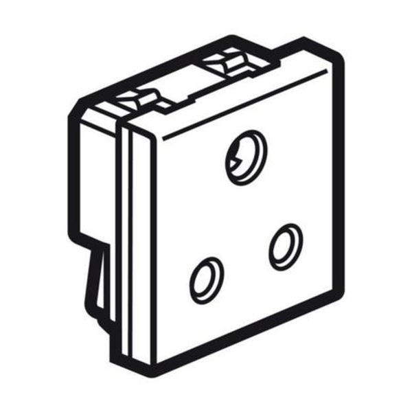 Socket Arteor - BS 546 - 5 A - 2P+E - 2 modules - magnesium image 1