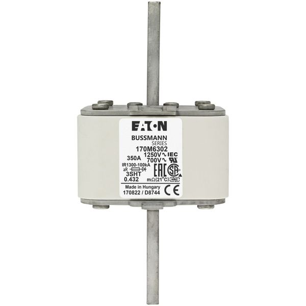 Fuse-link, high speed, 350 A, AC 1250 V, size 3, 76 x 76 x 155 mm, aR, IEC, single indicator image 16