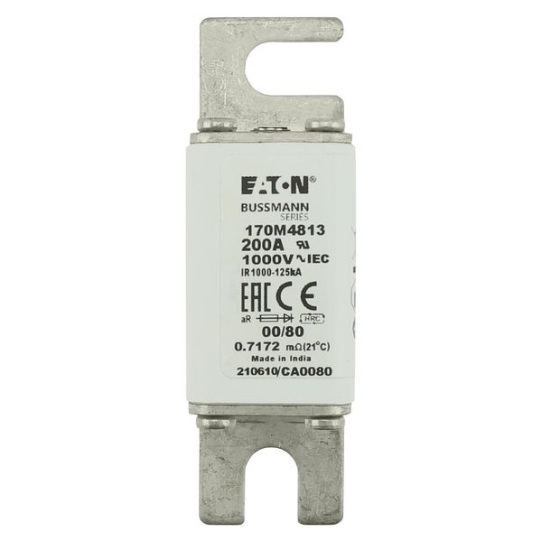 Fuse-link, high speed, 63 A, AC 1000 V, size 00, 30 x 47 x 98 mm, aR, DIN, IEC, single indicator image 15