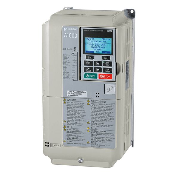 A1000 inverter: 3~ 400 V, HD: 1.5 kW 4.8 A, ND: 2.2 kW 5.4 A, max. out AA030469B image 2