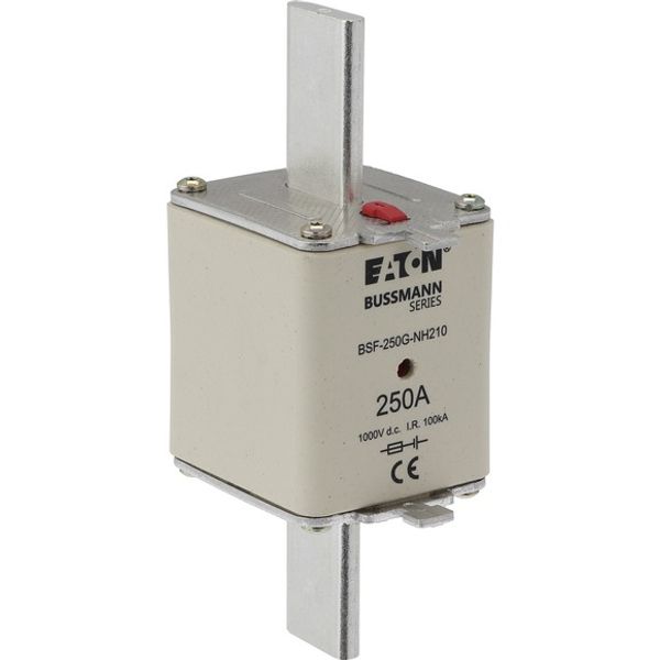 Fuse-link, high speed, 250 A, DC 1000 V, NH2, 54 x 61 x 150 mm, gBat, IEC, blade connection image 3