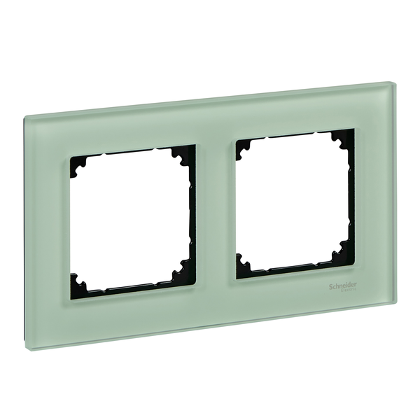 Real glass frame, 2-gang, Emerald green, M-Elegance image 4