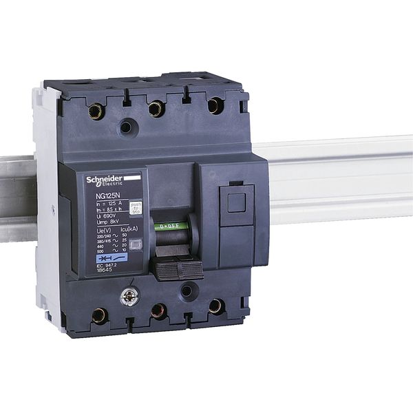 Miniature circuit-breaker, Acti9 NG125N, 3P, 100 A, C curve, 25 kA (IEC 60947-2) image 4