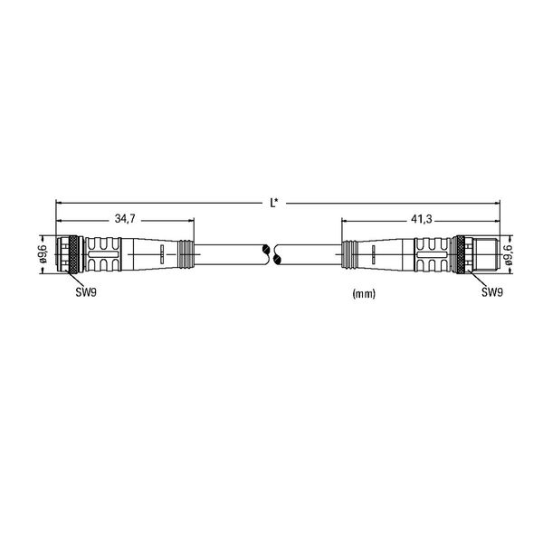 Sensor/Actuator cable M8 socket straight M8 plug straight image 5